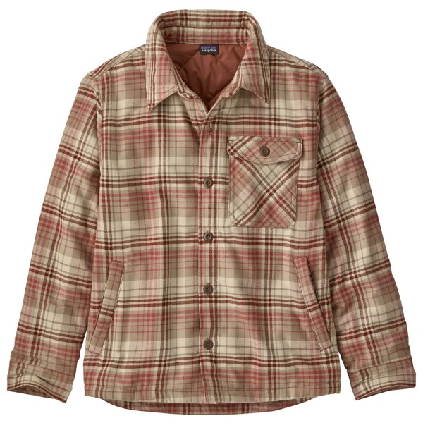 Детская легкая утепленная куртка-фьорд - рубашка Patagonia, красный 
Детская легкая утепленная куртка-фьорд - рубашка Patagonia, красный