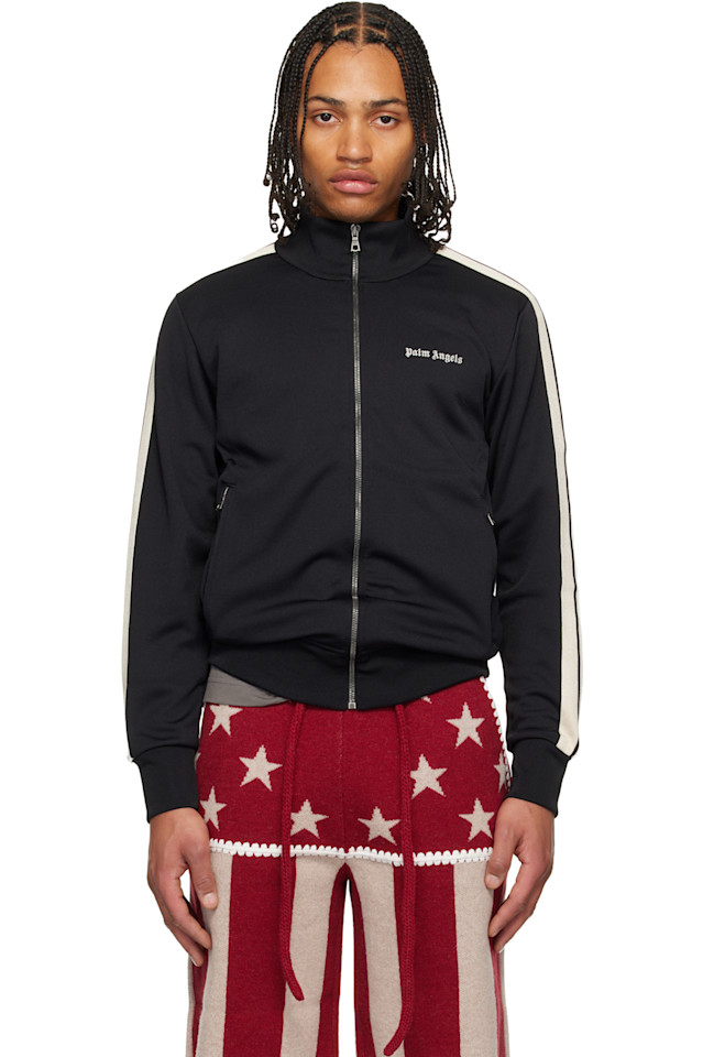 Palm Angels Черная спортивная куртка с классическим логотипом
Palm Angels Черная спортивная куртка с классическим логотипом