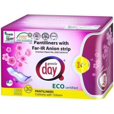 Экологические гигиенические прокладки для повседневного использования с анионовой полоской, 30 шт. Gentle Day
Экологические гигиенические прокладки для повседневного использования с анионовой полоской, 30 шт. Gentle Day