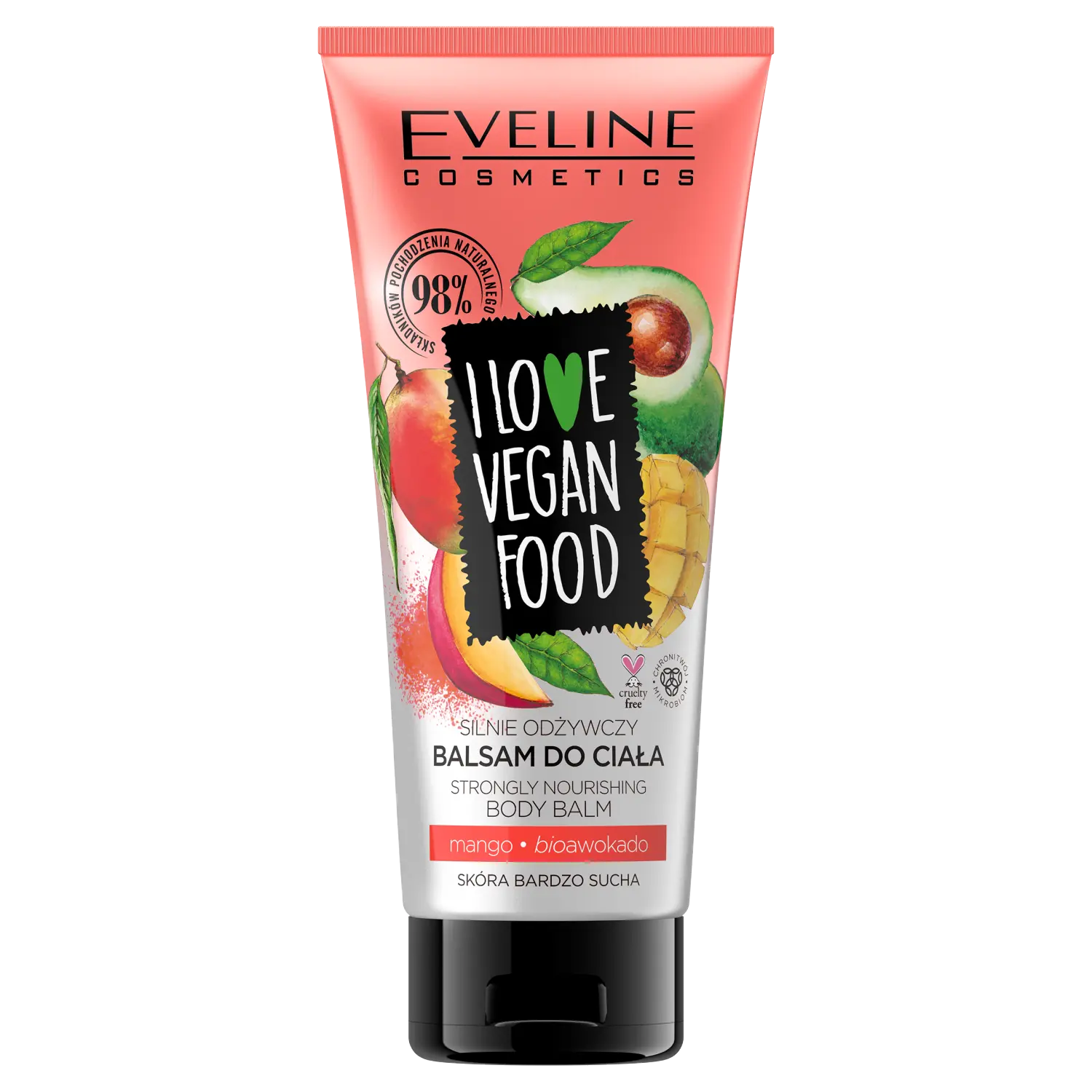 Питательный бальзам для тела Eveline Cosmetics I Love Vegan Food, 175 мл
Питательный бальзам для тела Eveline Cosmetics I Love Vegan Food, 175 мл
