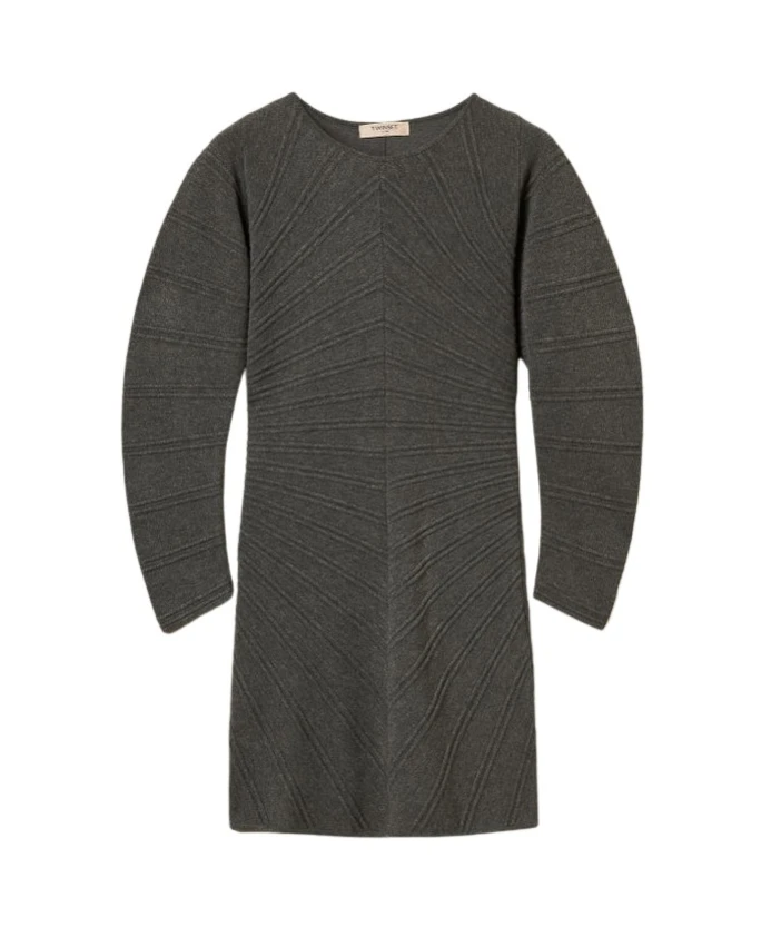 Короткое платье-футляр из вискозы Twinset, серый
Короткое платье-футляр из вискозы Twinset, серый