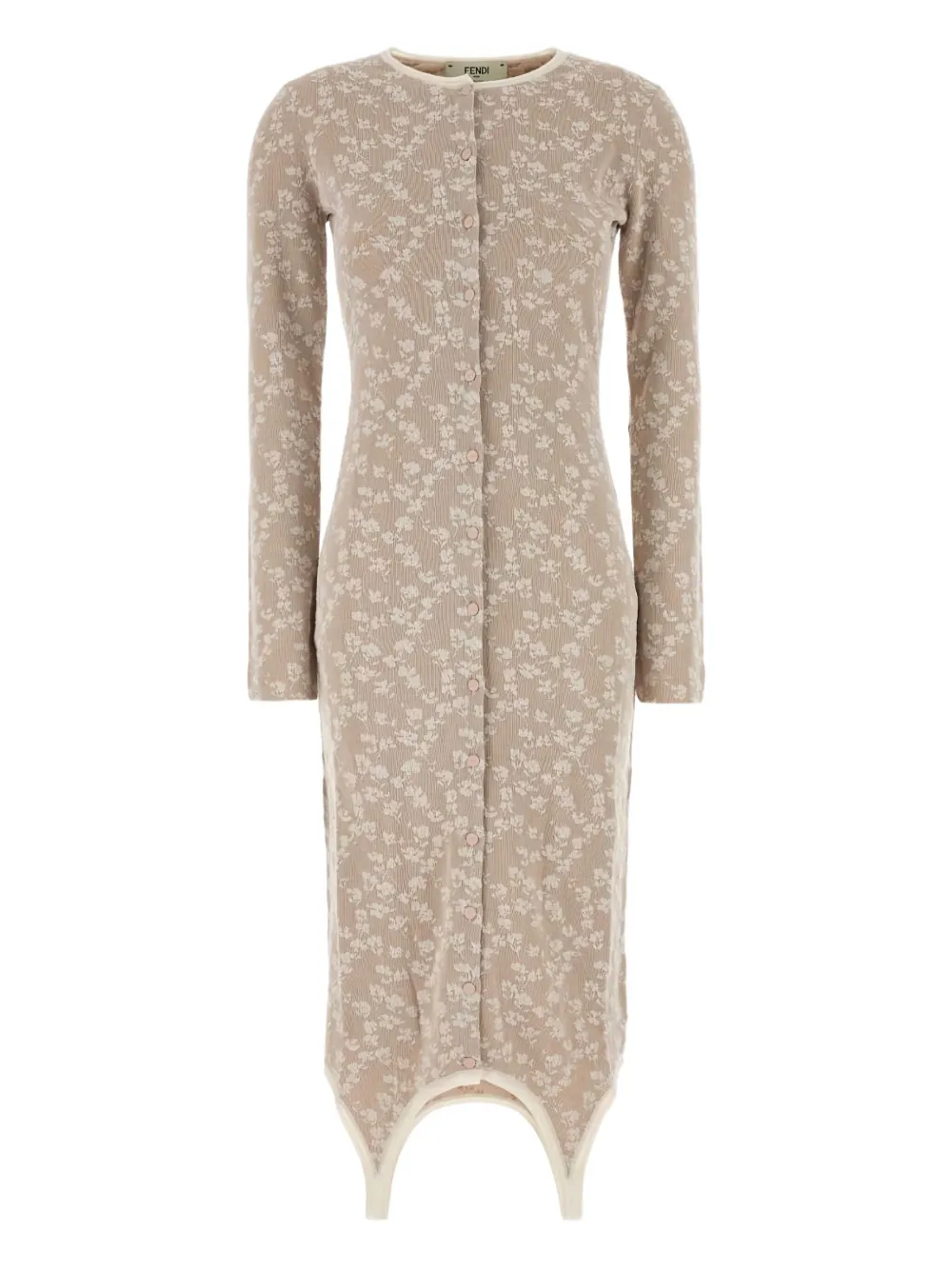 Платье миди с цветочным принтом FENDI, нейтральный
Платье миди с цветочным принтом FENDI, нейтральный