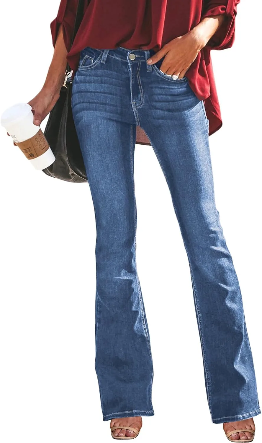 Sidefeel женские джинсы с высокой талией и расклешенным низом
Sidefeel женские джинсы с высокой талией и расклешенным низом