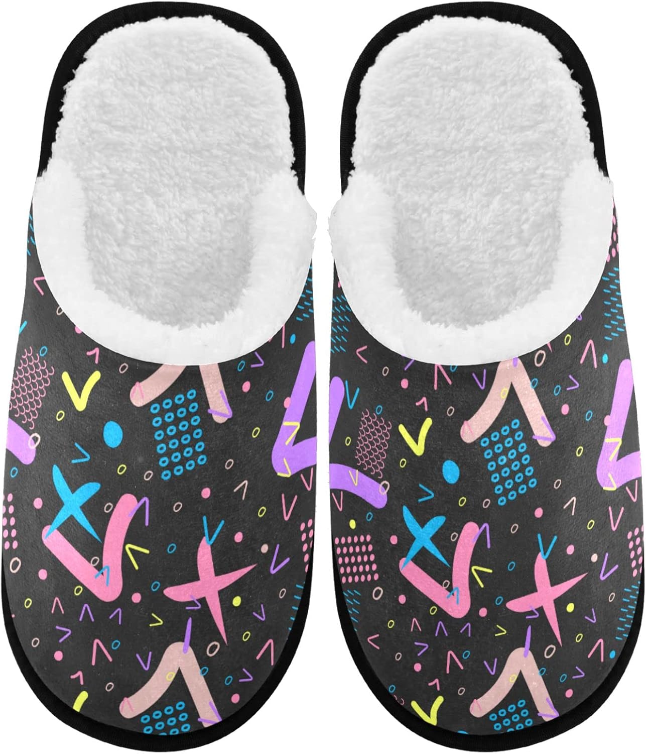 Тапочки visesunny для женщин и мужчин, зимние теплые домашние тапочки из хлопка с эффектом памяти, мягкие плюшевые флисовые домашние тапочки без шнурков для девочек, обувь для дома и улицы, 80s Style
Тапочки visesunny для женщин и мужчин, зимние теплые домашние тапочки из хлопка с эффектом памяти, мягкие плюшевые флисовые домашние тапочки без шнурков для девочек, обувь для дома и улицы, 80s Style