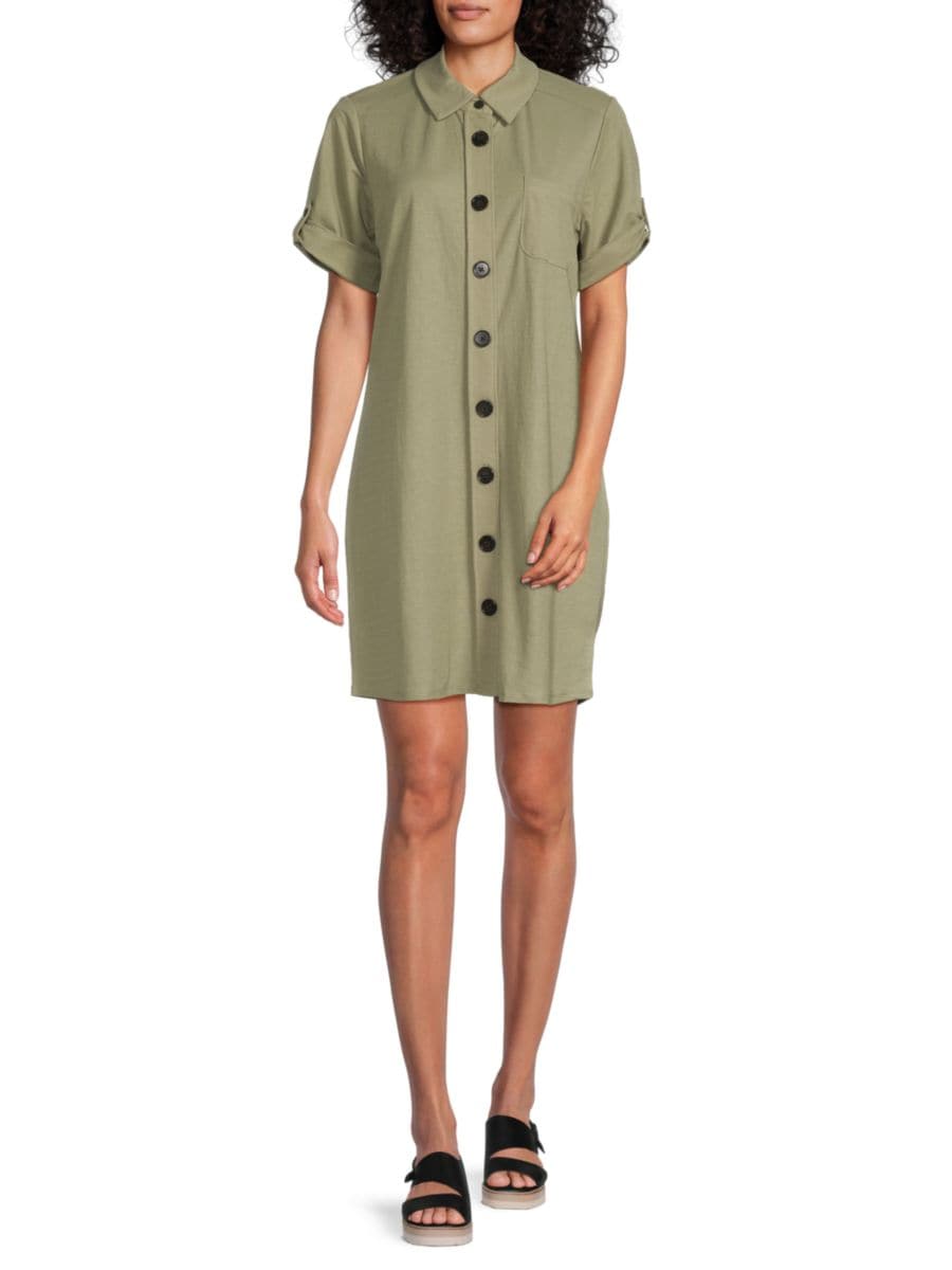 Платье-рубашка мини с рукавами до локтя Bobeau, цвет Light Olive
Платье-рубашка мини с рукавами до локтя Bobeau, цвет Light Olive