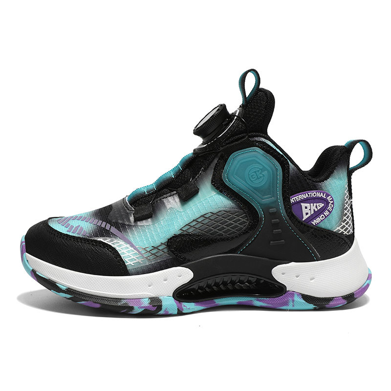 Низкие детские баскетбольные кроссовки для детей BKG, черный/зеленый/фиолетовый 
Низкие детские баскетбольные кроссовки для детей BKG, черный/зеленый/фиолетовый