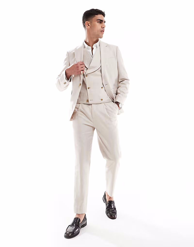 Зауженные брюки ASOS DESIGN из льняной саржи в каменном цвете
Зауженные брюки ASOS DESIGN из льняной саржи в каменном цвете