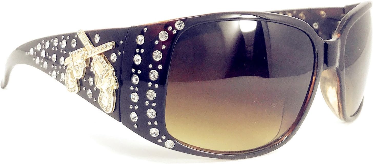 Женские солнцезащитные очки Texas West с блестками, защитой от ультрафиолета UV 400, в виде скрещенных пистолетов и декоративных элементов, в разных цветах, Brown Metal
Женские солнцезащитные очки Texas West с блестками, защитой от ультрафиолета UV 400, в виде скрещенных пистолетов и декоративных элементов, в разных цветах, Brown Metal