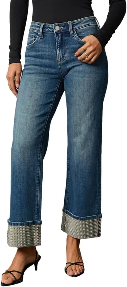 Женские джинсы Casual Straight-Leg с высокой талией и свободным кроем cffvdiz
Женские джинсы Casual Straight-Leg с высокой талией и свободным кроем cffvdiz