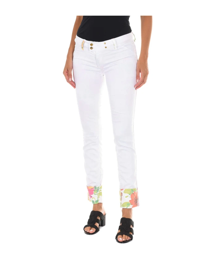 Двусторонние длинные брюки с петлями для ремня. Met, белый
Двусторонние длинные брюки с петлями для ремня. Met, белый