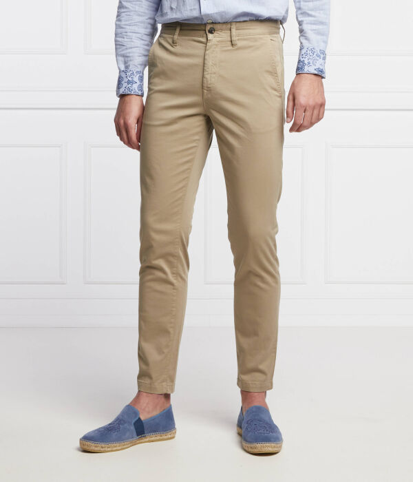 Брюки чинос мужские Boss Orange хлопковые, бежевый 
Брюки чинос мужские Boss Orange хлопковые, бежевый