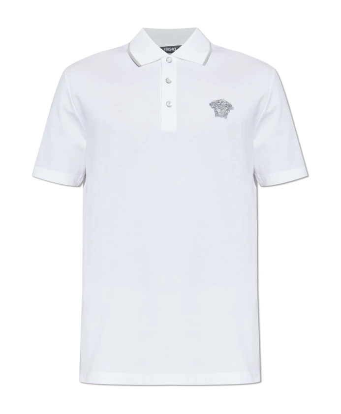 Рубашка-Поло с изображением головы Медузы. Versace, белый
Рубашка-Поло с изображением головы Медузы. Versace, белый