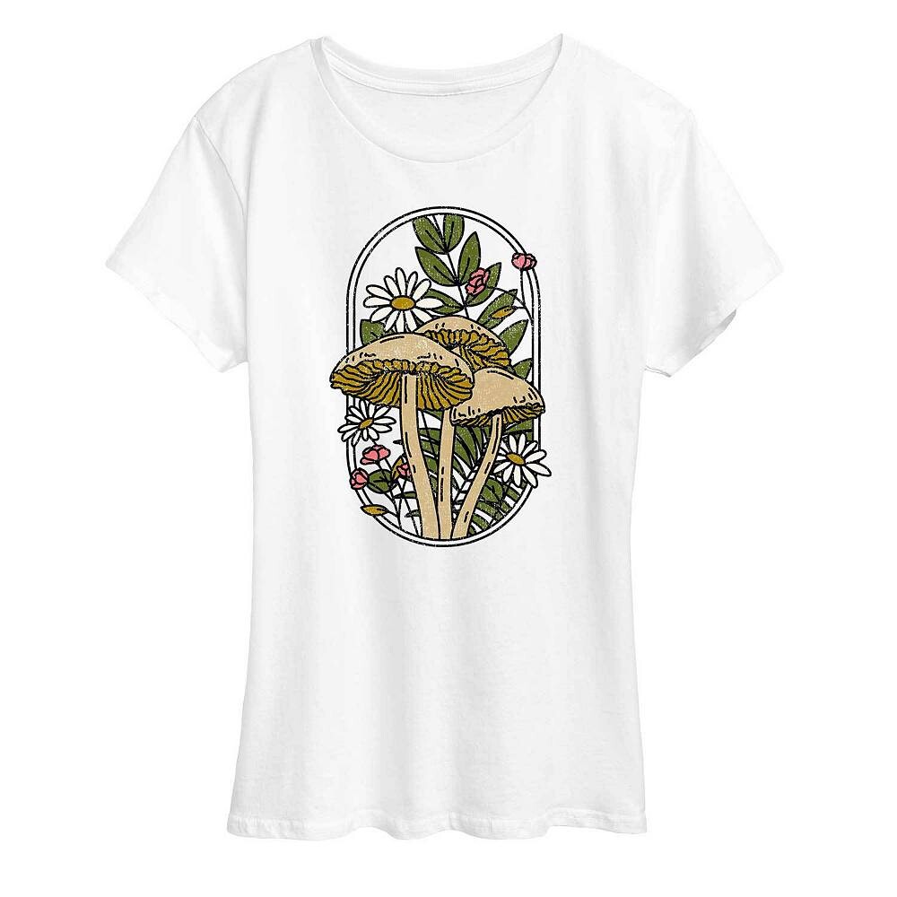 Женская футболка с рисунком грибов и цветов Licensed Character, белый
Женская футболка с рисунком грибов и цветов Licensed Character, белый