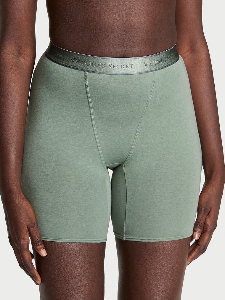 Хлопковые трусы-боксеры с высокой талией и логотипом Cotton, cotton fin
Хлопковые трусы-боксеры с высокой талией и логотипом Cotton, cotton fin