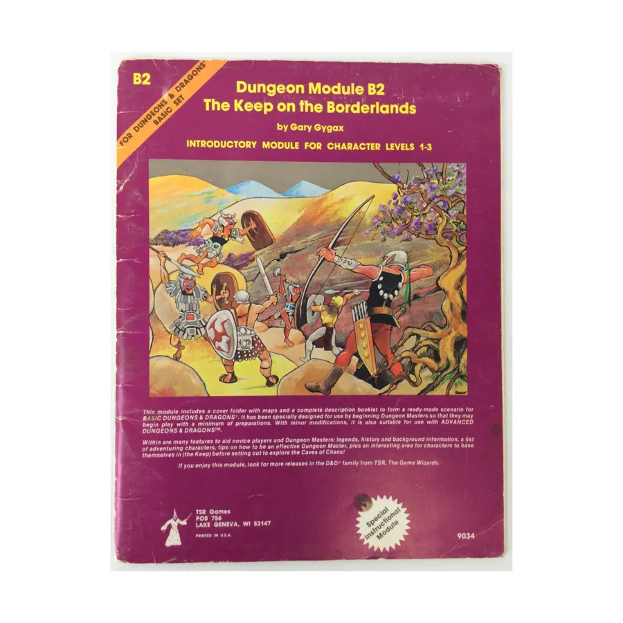 Модуль Keep on the Borderlands (1st Printing), Basic Dungeons & Dragons (Original Edition) - Modules & Adventures - B Series
Модуль Keep on the Borderlands (1st Printing), Basic Dungeons & Dragons (Original Edition) - Modules & Adventures - B Series