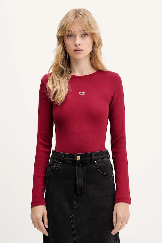 Лонгслив Guess Jeans, бордовый
Лонгслив Guess Jeans, бордовый