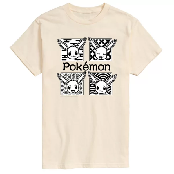 Мужская футболка с принтом Eevee в стиле вагара Licensed Character, бежевый 
Мужская футболка с принтом Eevee в стиле вагара Licensed Character, бежевый