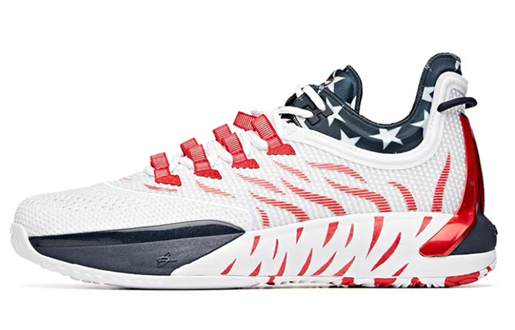 ANTA Мужские баскетбольные кроссовки GH1 низкие бело-красно-черные 
ANTA Мужские баскетбольные кроссовки GH1 низкие бело-красно-черные