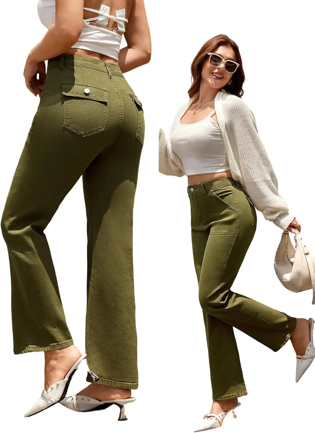 Женские джинсы с высокой талией, свободные широкие
Женские джинсы с высокой талией, свободные широкие