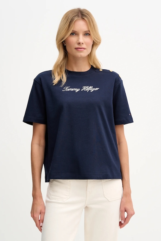 Хлопковая футболка Tommy Hilfiger, темно-синий
Хлопковая футболка Tommy Hilfiger, темно-синий
