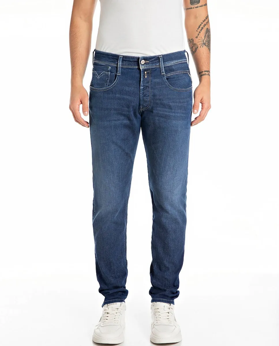 Мужские ковбойские джинсы приталенного кроя с карманами Replay, синий
Мужские ковбойские джинсы приталенного кроя с карманами Replay, синий