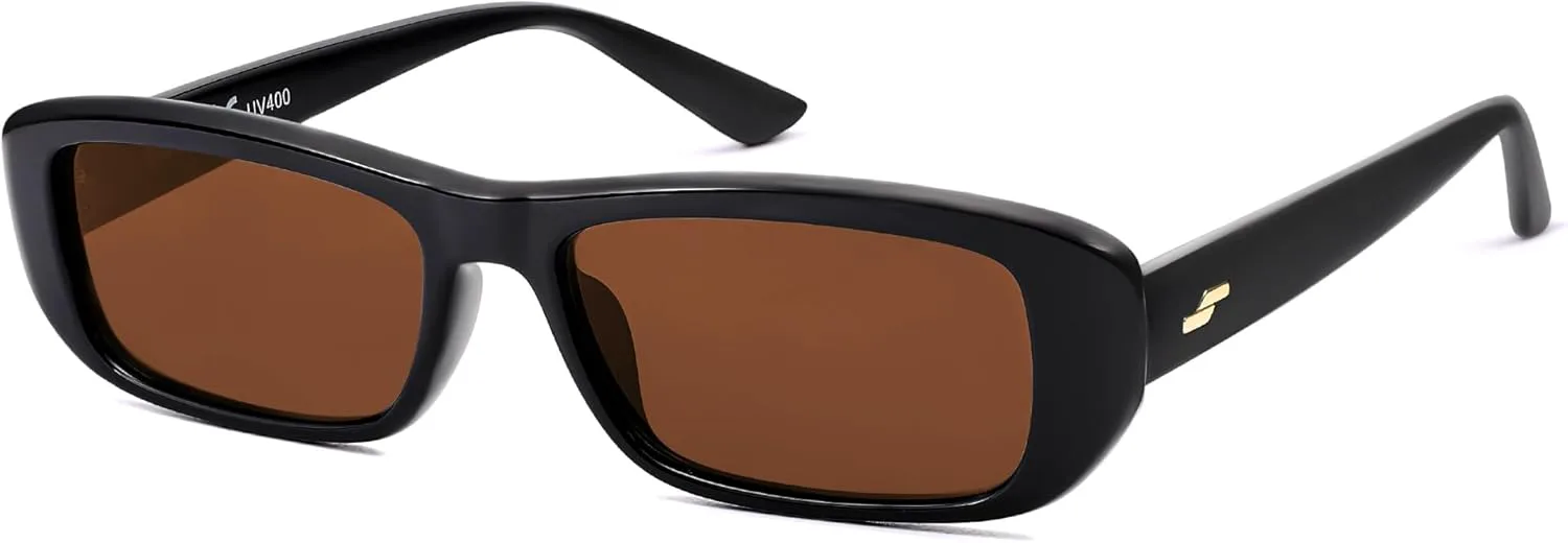 Солнцезащитные очки SOJOS Retro Rectangle Polarized Sunglasses Women Men Trendy Narrow Y2K Rectangular Frame Women Mens Sun Glasses SJ2351, Black/Dark Brown
Солнцезащитные очки SOJOS Retro Rectangle Polarized Sunglasses Women Men Trendy Narrow Y2K Rectangular Frame Women Mens Sun Glasses SJ2351, Black/Dark Brown