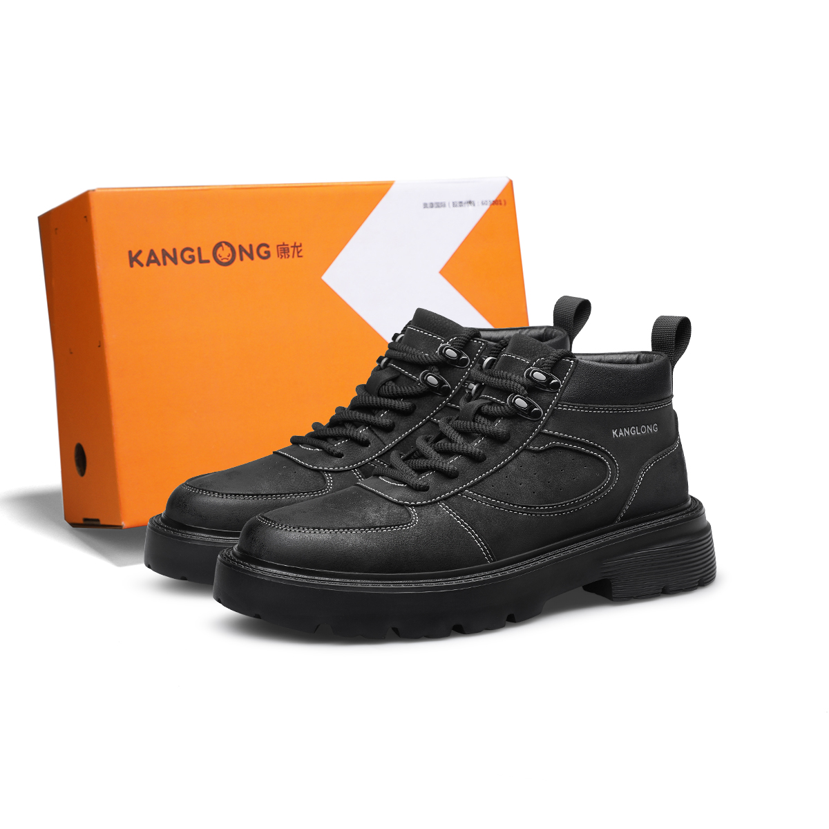 KANGLONG Короткие уличные ботинки мужские черные, цвет Black
KANGLONG Короткие уличные ботинки мужские черные, цвет Black