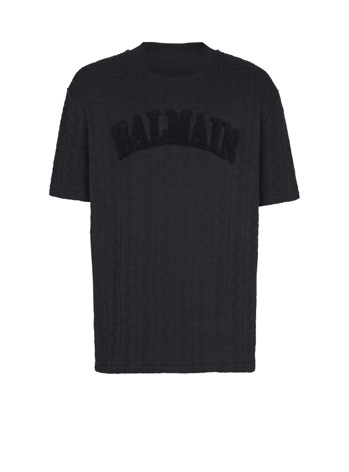 Футболка с монограммой из махры Balmain, черный
Футболка с монограммой из махры Balmain, черный