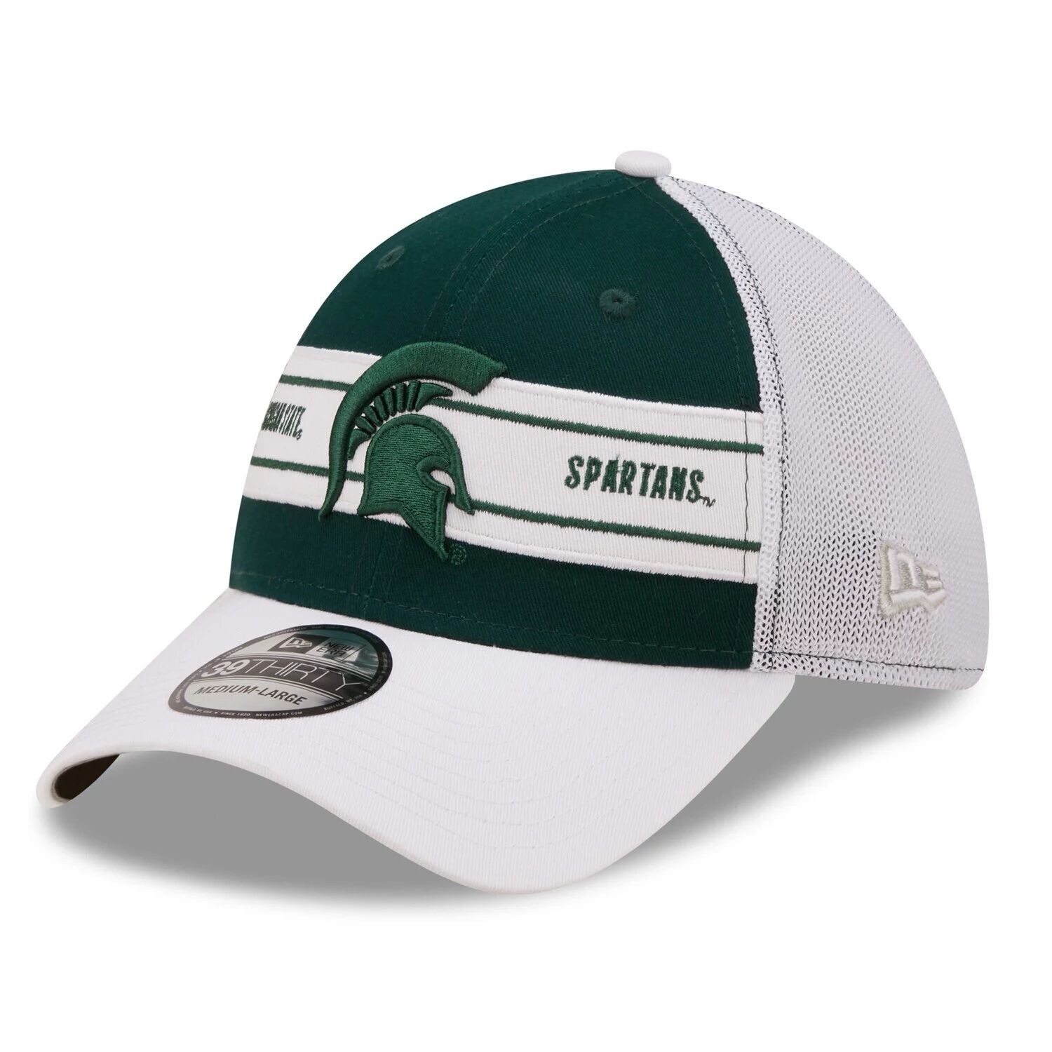 Мужская зеленая/белая мужская кепка New Era Michigan State Spartans с полосой 39THIRTY Flex Hat
Мужская зеленая/белая мужская кепка New Era Michigan State Spartans с полосой 39THIRTY Flex Hat