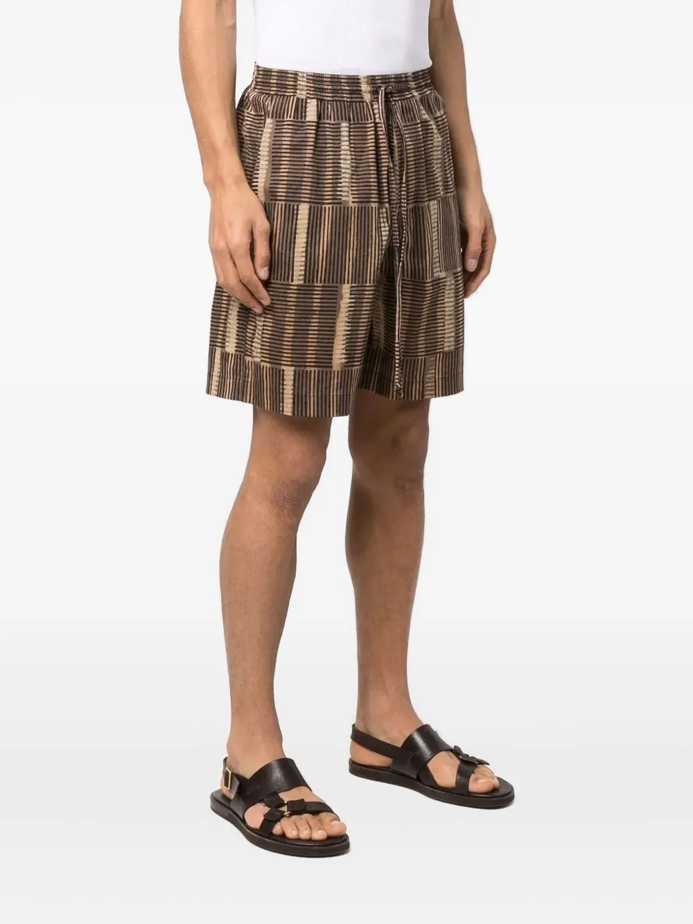 Шорты в полоску на эластичном поясе Nanushka, коричневый
Шорты в полоску на эластичном поясе Nanushka, коричневый