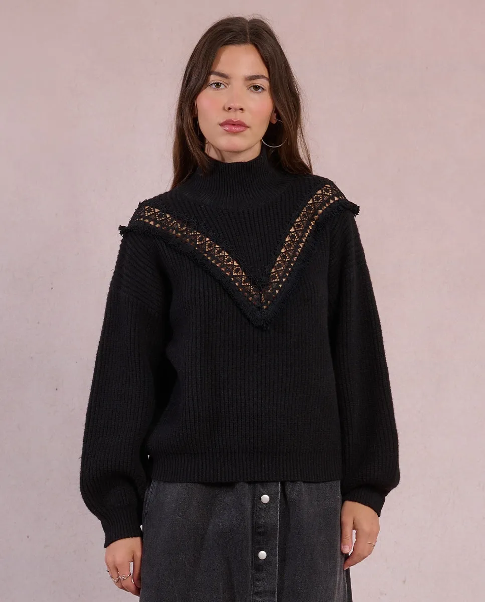 Женский джемпер с длинным рукавом, с вышивкой Molly Bracken, черный
Женский джемпер с длинным рукавом, с вышивкой Molly Bracken, черный