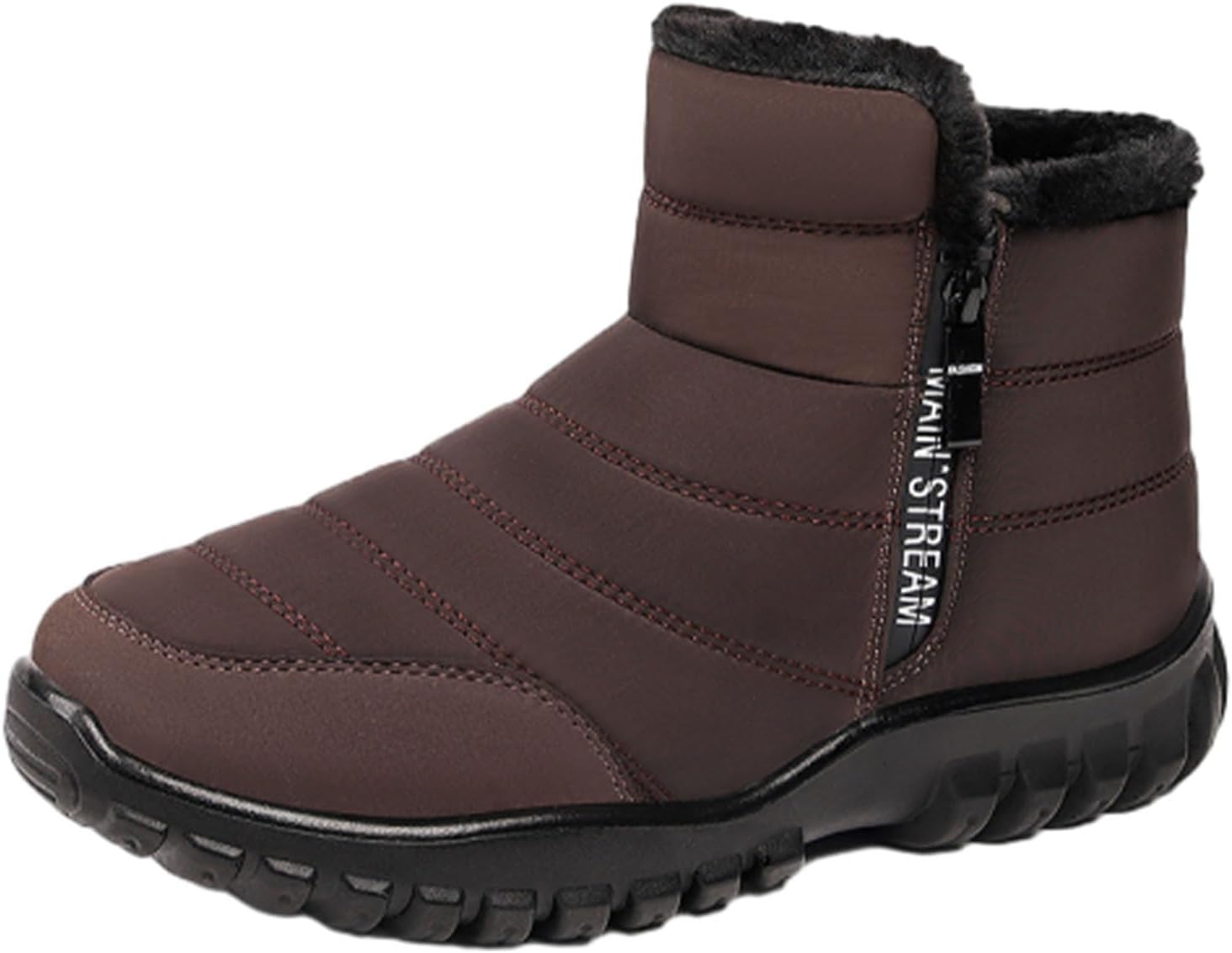 Мужские зимние теплые ботинки до щиколотки, противоскользящие водонепроницаемые ботинки с утолщенной плюшевой подкладкой и двойной молнией для сохранения тепла Zplmide, коричневый
Мужские зимние теплые ботинки до щиколотки, противоскользящие водонепроницаемые ботинки с утолщенной плюшевой подкладкой и двойной молнией для сохранения тепла Zplmide, коричневый