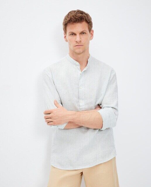 Мужская льняная спортивная рубашка классического кроя Emidio Tucci, зеленый
Мужская льняная спортивная рубашка классического кроя Emidio Tucci, зеленый