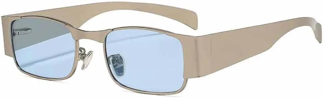 Панк-очки прямоугольной формы для мужчин и женщин, модные в стиле стимпанк, маленькая металлическая оправа, классические очки, защита от УФ-излучения UV400 VVTWSSW, Silver-blue
Панк-очки прямоугольной формы для мужчин и женщин, модные в стиле стимпанк, маленькая металлическая оправа, классические очки, защита от УФ-излучения UV400 VVTWSSW, Silver-blue