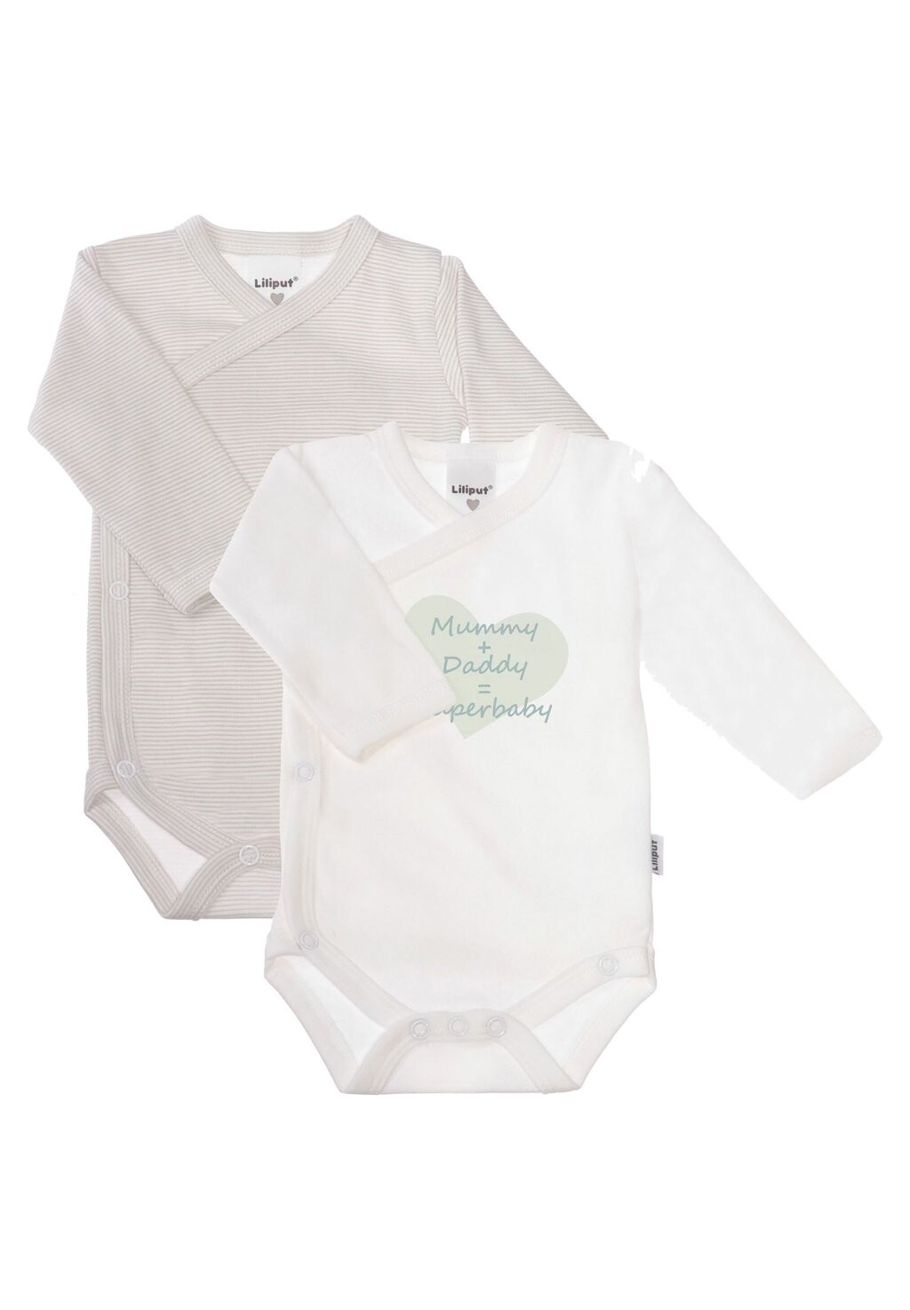 Боди WICKELBODY, LANGARM (2ER PACK) GRAU-WEISS GESTREIFT / WEISS "SUPER Liliput, цвет weiß
Боди WICKELBODY, LANGARM (2ER PACK) GRAU-WEISS GESTREIFT / WEISS "SUPER Liliput, цвет weiß