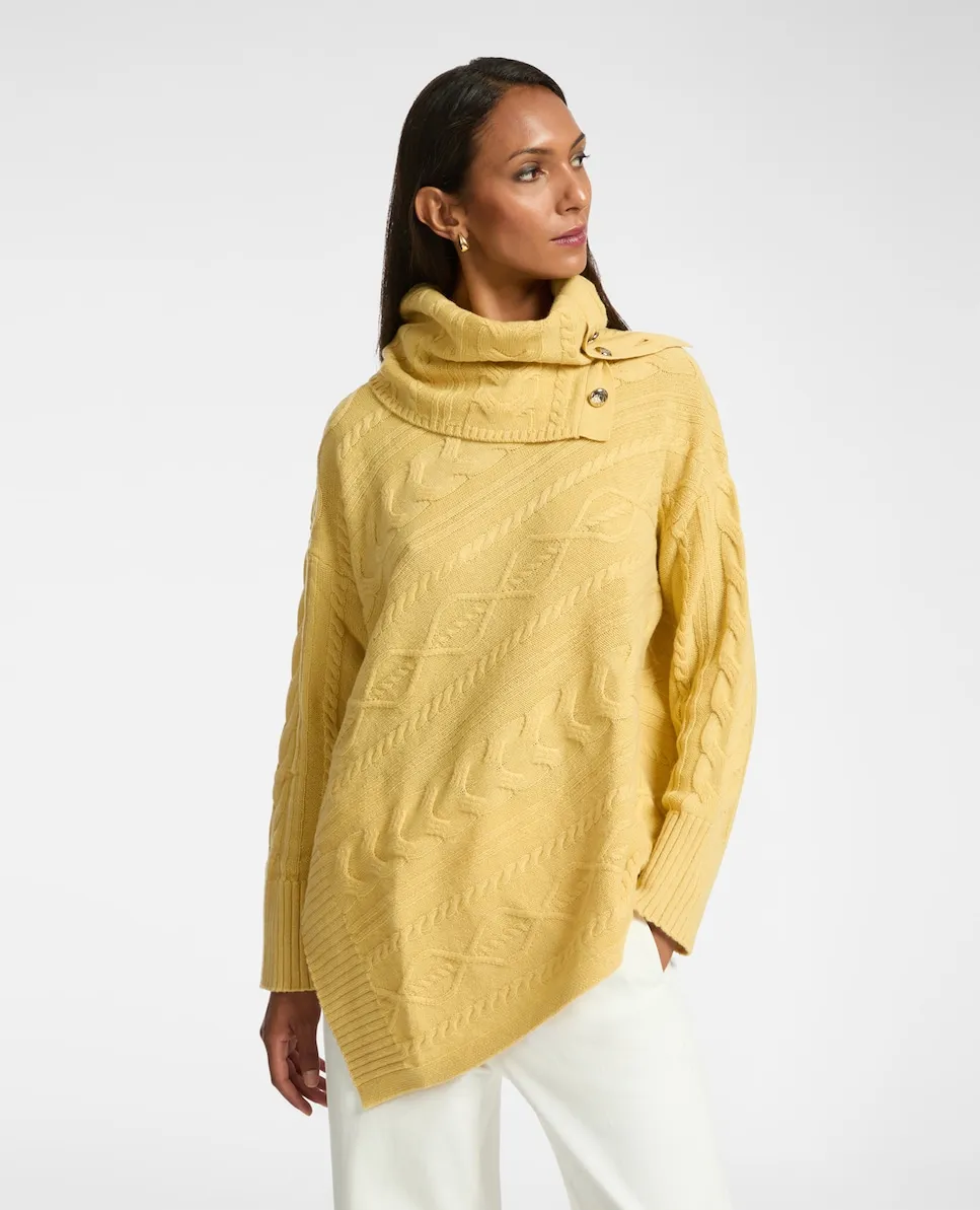 Женский вязаный свитер из шерсти с косами Elena Miró, желтый
Женский вязаный свитер из шерсти с косами Elena Miró, желтый