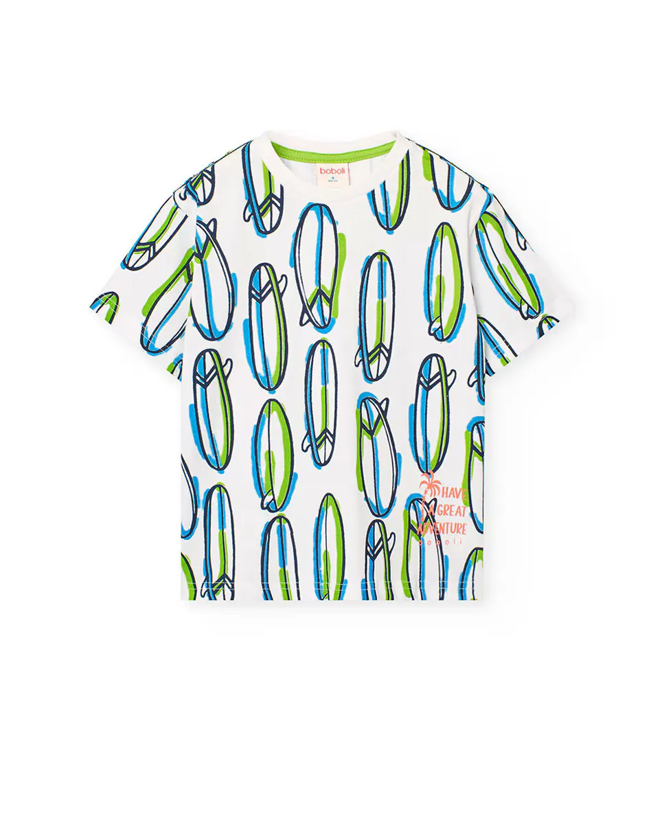 Футболка для мальчиков с короткими рукавами и круглым вырезом Boboli, белый
Футболка для мальчиков с короткими рукавами и круглым вырезом Boboli, белый