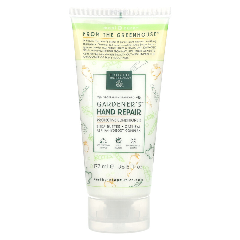 Earth Therapeutics, Gardener's Hand Repair, защитный кондиционер, 177 мл (6 жидк. унц.)
Earth Therapeutics, Gardener's Hand Repair, защитный кондиционер, 177 мл (6 жидк. унц.)