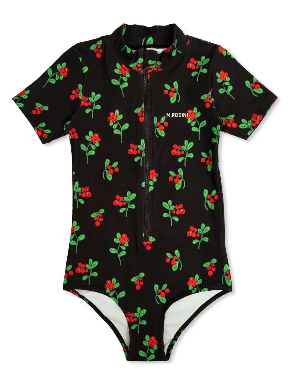 Купальник на молнии с принтом вишни Mini Rodini, черный
Купальник на молнии с принтом вишни Mini Rodini, черный