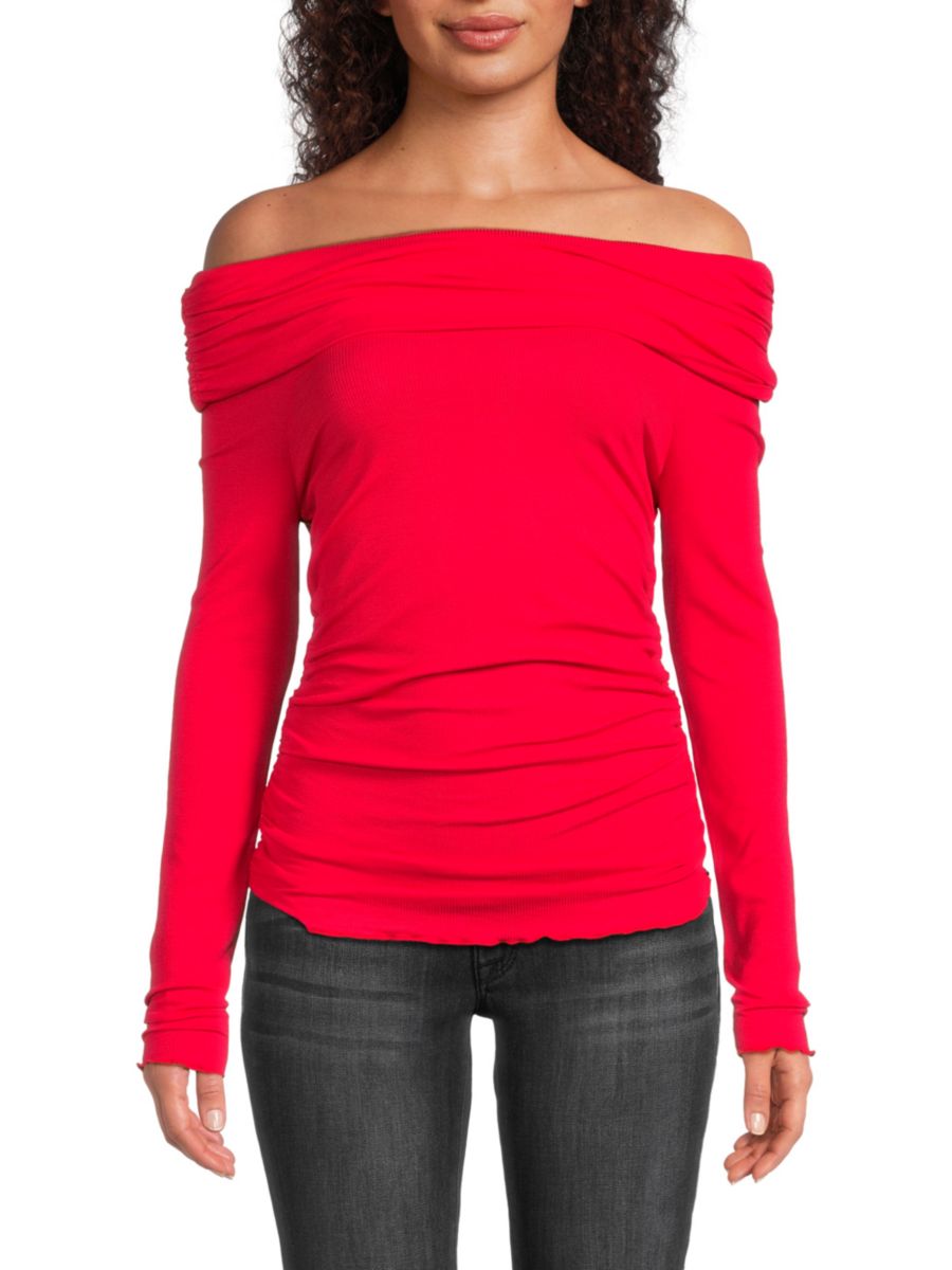 Топ с открытыми плечами в рубчик Design 365, цвет Poinsettia
Топ с открытыми плечами в рубчик Design 365, цвет Poinsettia