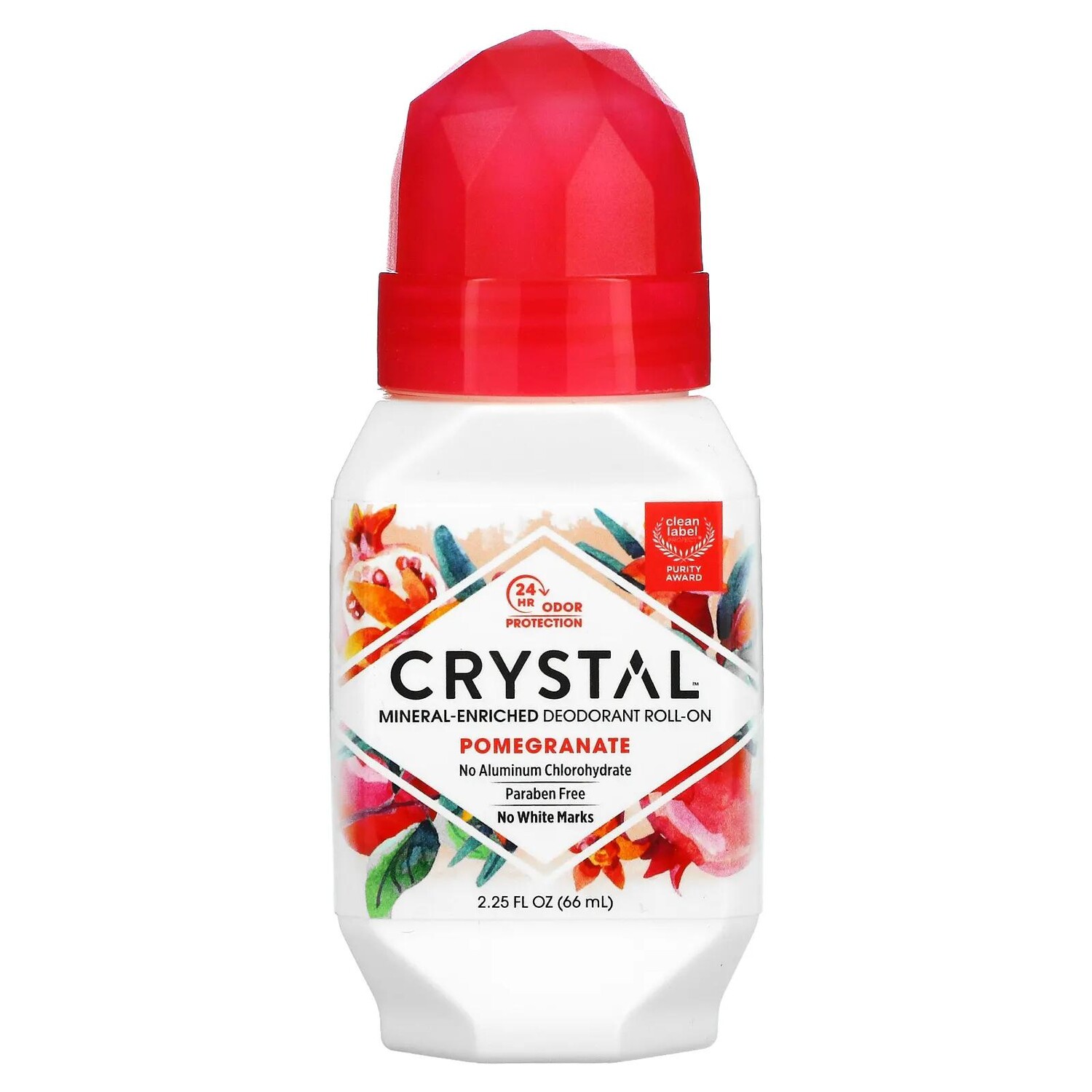 Crystal Body Deodorant Натуральный роликовый дезодорант гранат 2,25 ж.унц. (66 мл) 
Crystal Body Deodorant Натуральный роликовый дезодорант гранат 2,25 ж.унц. (66 мл)