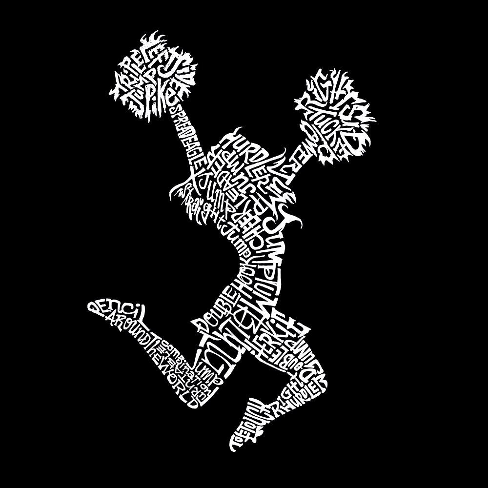 Cheer — мужская футболка с рисунком Word Art LA Pop Art, серый 
Cheer — мужская футболка с рисунком Word Art LA Pop Art, серый