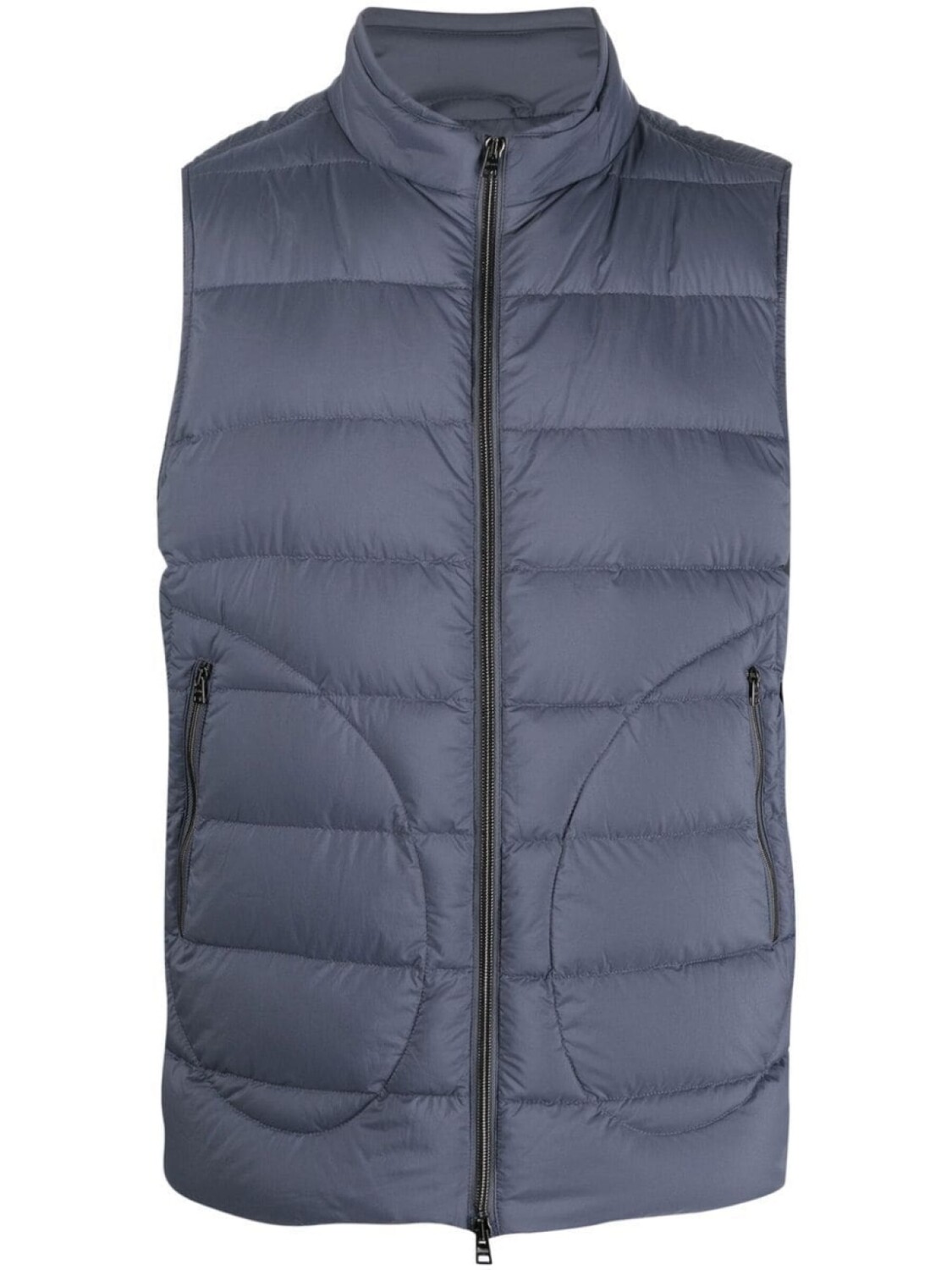 Дутый жилет с высоким воротником Herno, синий
Дутый жилет с высоким воротником Herno, синий