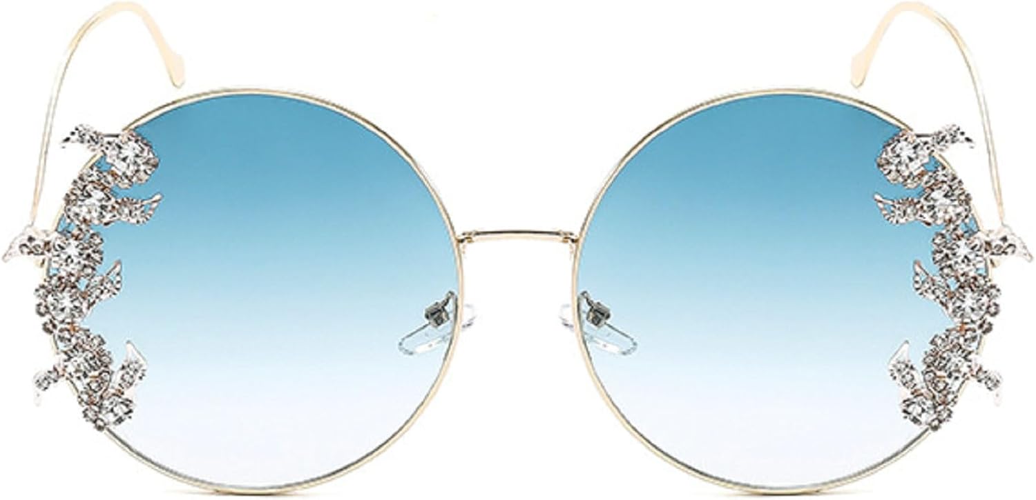 Ретро-солнцезащитные очки с бриллиантами, круглые, женские, в металлической оправе, со стразами, модные панк-очки для вечеринок, солнцезащитные очки UV400 mincl, Green
Ретро-солнцезащитные очки с бриллиантами, круглые, женские, в металлической оправе, со стразами, модные панк-очки для вечеринок, солнцезащитные очки UV400 mincl, Green