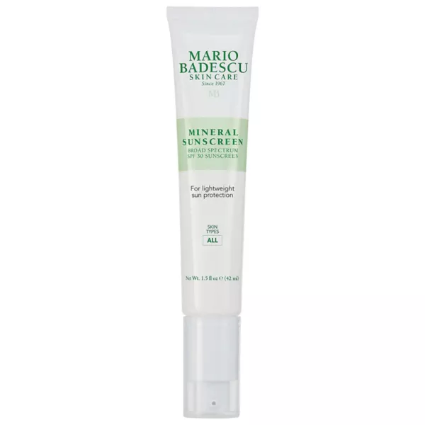 Минеральный солнцезащитный крем spf 30 Mario Badescu
Минеральный солнцезащитный крем spf 30 Mario Badescu