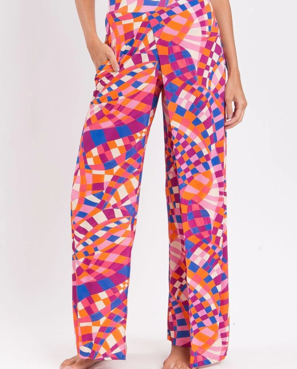 Длинные женские брюки с геометрическим принтом Río de Sol, мультиколор 
Длинные женские брюки с геометрическим принтом Río de Sol, мультиколор