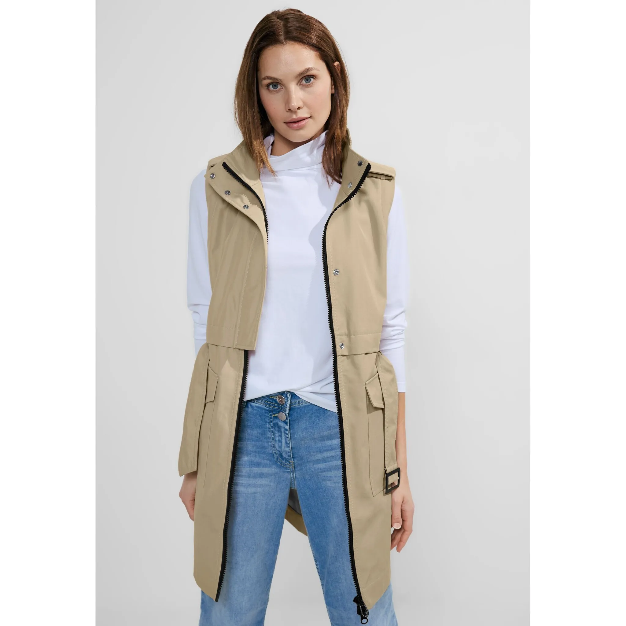 Длинный жилет Cecil с воротником с лацканами, кремовый, Бежевый, Длинный жилет Cecil с воротником с лацканами, кремовый
Длинный жилет Cecil с воротником с лацканами, кремовый, Бежевый, Длинный жилет Cecil с воротником с лацканами, кремовый