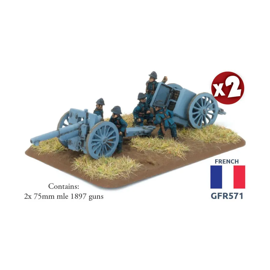 75-мм пушка образца 1897 г., Flames of War - WWII - France - Infantry
75-мм пушка образца 1897 г., Flames of War - WWII - France - Infantry