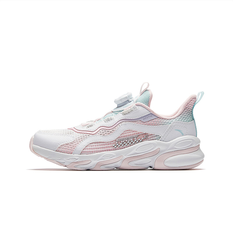 Дышащие, легкие, амортизирующие, низкие детские кроссовки Chiyan Antakids, белый/розовый/синий 
Дышащие, легкие, амортизирующие, низкие детские кроссовки Chiyan Antakids, белый/розовый/синий