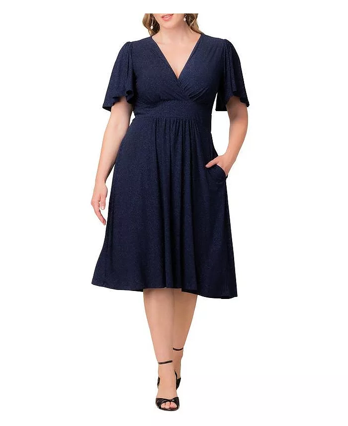 Коктейльное платье Crystal Cove больших размеров с карманами Kiyonna, синий
Коктейльное платье Crystal Cove больших размеров с карманами Kiyonna, синий